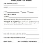 Incident Report Form Template Doc