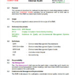 Iso 9001 Internal Audit Report Template