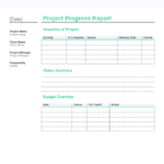 It Progress Report Template