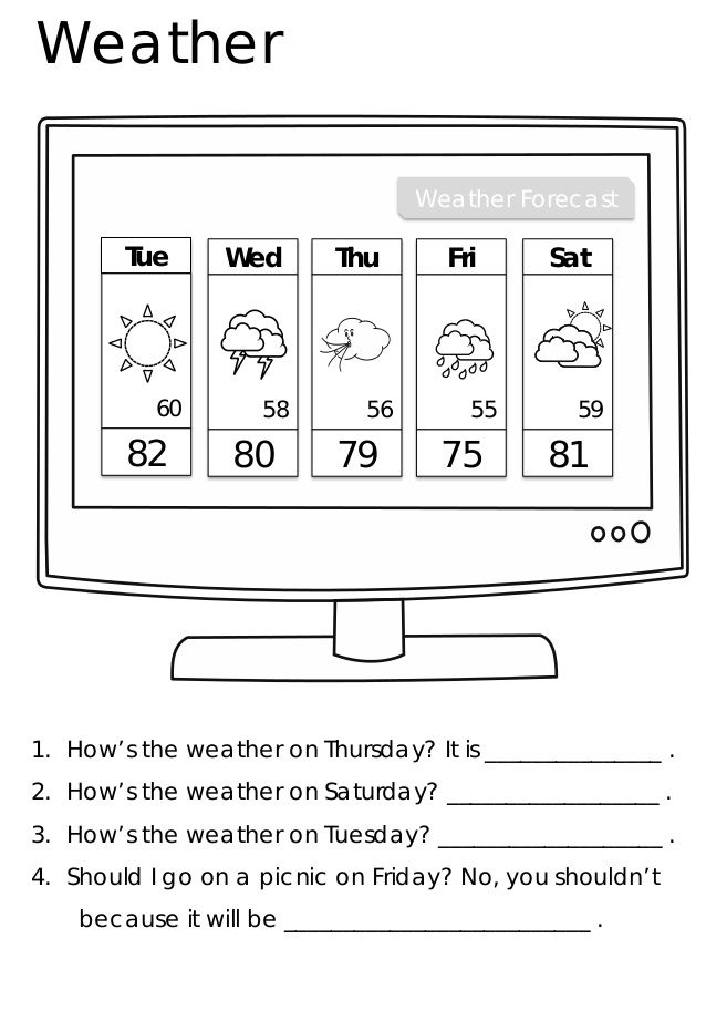 Kids Weather Report Template