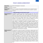 Lessons Learnt Report Template