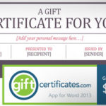 Microsoft Gift Certificate Template Free Word