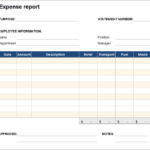 Microsoft Word Expense Report Template