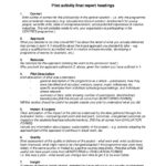 Monitoring And Evaluation Report Template