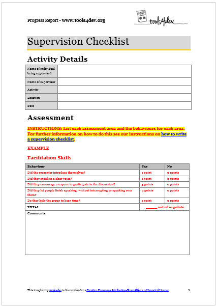 Monitoring And Evaluation Report Writing Template
