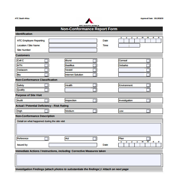 Ncr Report Template