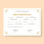 Official Birth Certificate Template