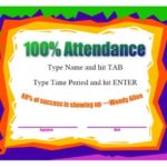 Perfect Attendance Certificate Template