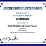 Perfect Attendance Certificate Template