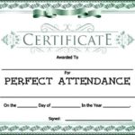 Perfect Attendance Certificate Template