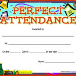 Perfect Attendance Certificate Template