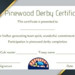 Pinewood Derby Certificate Template