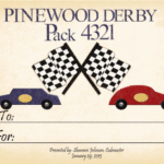 Pinewood Derby Certificate Template