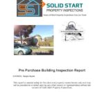 Pre Purchase Building Inspection Report Template