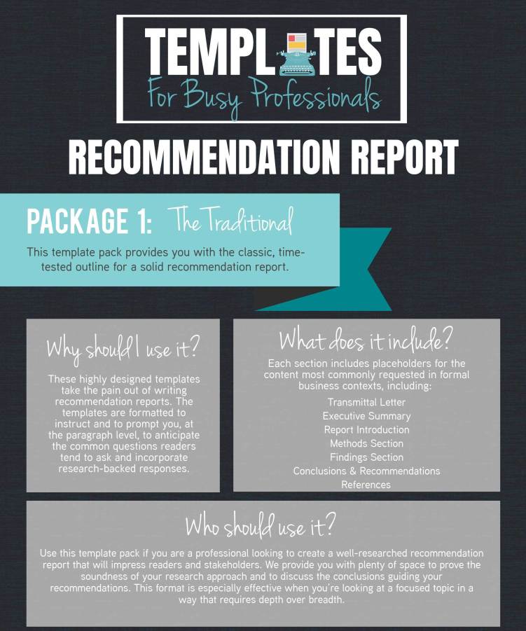 Recommendation Report Template