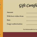 Restaurant Gift Certificate Template