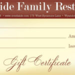 Restaurant Gift Certificate Template