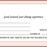 Restaurant Gift Certificate Template