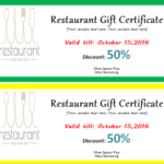 Restaurant Gift Certificate Template