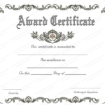 Sales Certificate Template