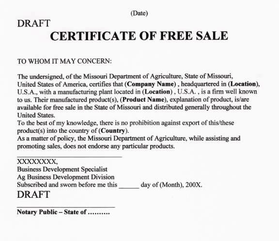 Sales Certificate Template