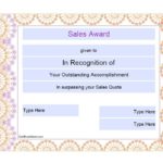 Sales Certificate Template