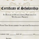 Scholarship Certificate Template