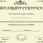 Scholarship Certificate Template