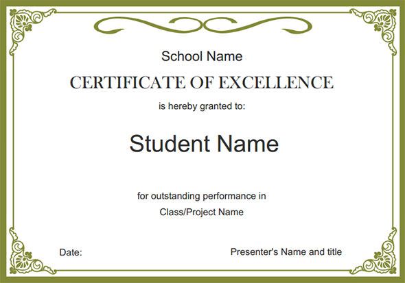 School Certificate Templates Free