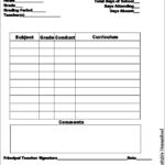 School Report Template Free