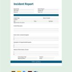 Serious Incident Report Template