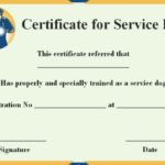 Service Dog Certificate Template