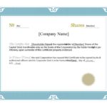 Stock Certificate Template Word