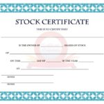 Stock Certificate Template Word