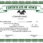 Stock Certificate Template Word