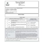 Student Grade Report Template