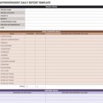 Superintendent Daily Report Template