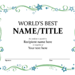 Superlative Certificate Template