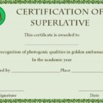 Superlative Certificate Template