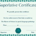 Superlative Certificate Template