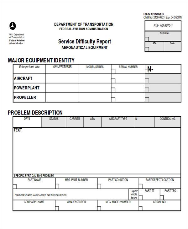 Technical Service Report Template