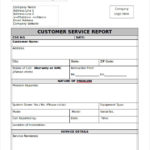 Technical Service Report Template