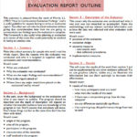 Template For Evaluation Report