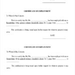 Template Of Certificate Of Employment