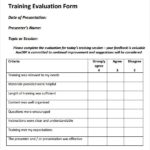 Training Feedback Report Template