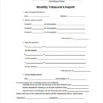 Treasurer Report Template Non Profit