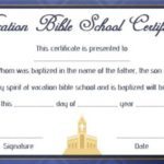 Vbs Certificate Template