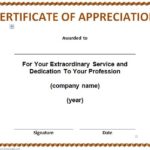 Volunteer Certificate Template