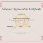 Volunteer Certificate Template