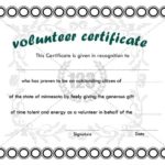 Volunteer Certificate Template